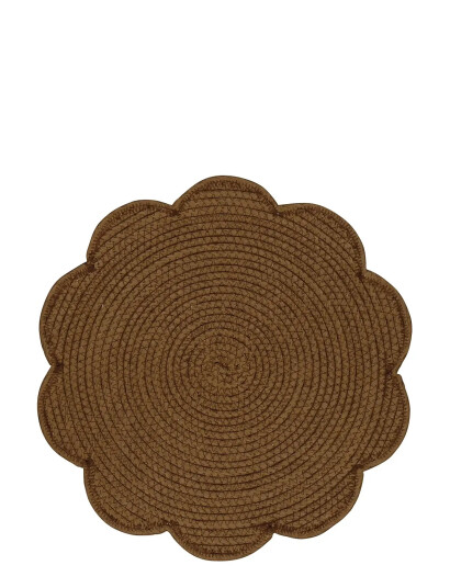 Noble House Place Mat Flower Brown 38X38CM