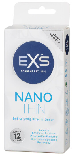 EXS Nano Thin Kondomer 12 stk     - Klar