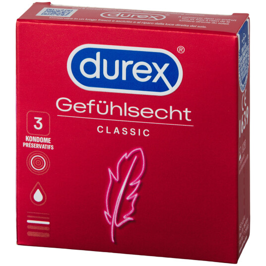 Durex Sensitive Kondomer 3 stk - Klar Durex Sensitive Kondomer 3 stk - Klar
