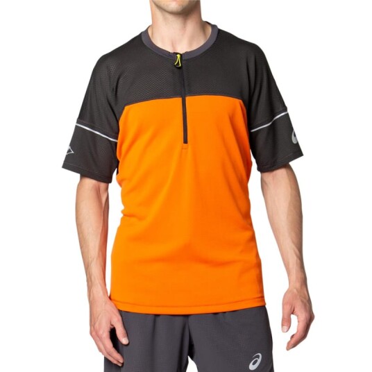 Asics Men's Fujitrail Top Oransje S Man Asics Men's Fujitrail Top Oransje S Man