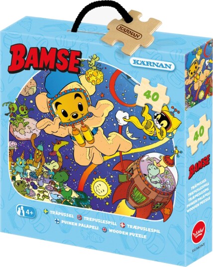 Kärnan Bokspuslespill Bamse Verdensromtema 40 Brikker
