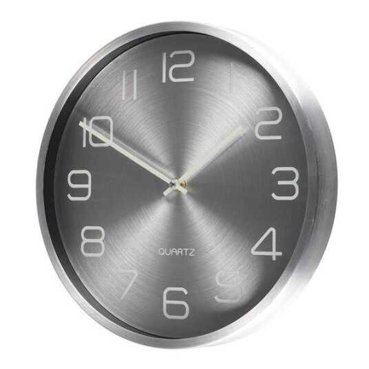 Glory 30 cm veggklokke med selvlysende tall og visere Glory 30 cm veggklokke med selvlysende tall og visere