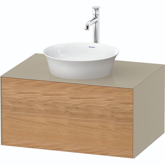 Duravit White Tulip Servantskap 1 skuff 80x55x40,8 cm Eik/Taupe Høyglans