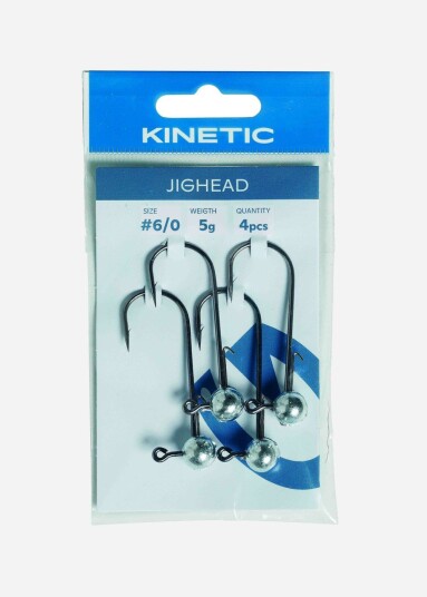 Kinetic Jighead # 1/0 5 gr Zink 4 stk