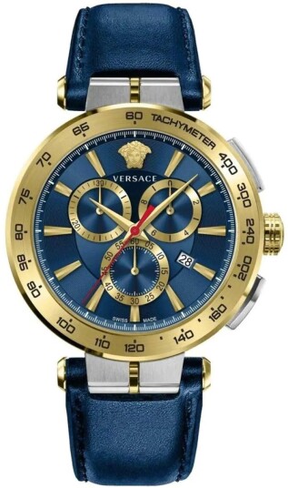 Versace Herreklokke VE6CA0223 Aion Blå/Lær Ø45 mm