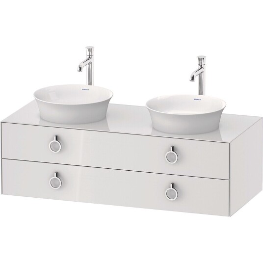Duravit White Tulip Servantskap 2 skuf. 130x55x40,8 cm Hvit Høyglans