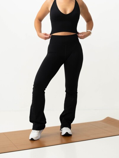 Aim'n Shape Seamless Flare Tights Sort L