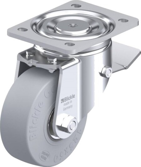 Blickle 615559 Lh-Se 125K-St-Sg Styrehjul Med Brems, Hjuldiameter 125 Mm, Bæreevne (Maks.) 320 Kg, 1 Stk