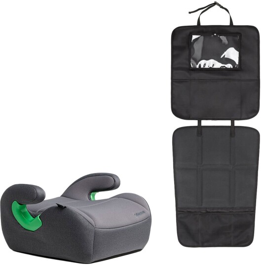 Beemoo Raise 2 i-Size Beltepute inkl. Beemoo 3-in-1 Sparketrekk, Mineral Grey/Black