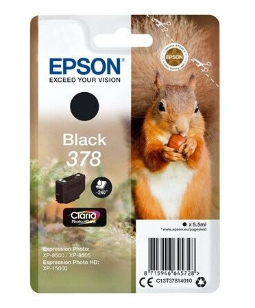 Epson 378 - sort - original - blkpatron - Blekkpatron Svart