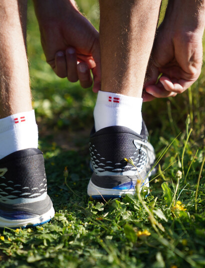 Danish Endurance Long Distance Running Low-Cut Socks 3-Pack - White - 43-47