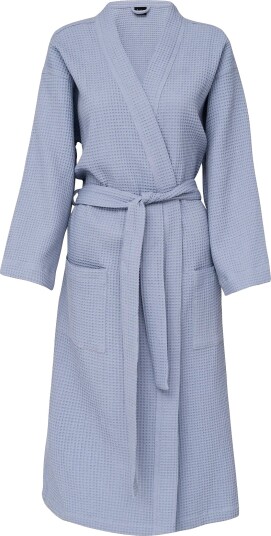 Høie of Scandinavia Vega Waffle Bath Robe Blue L/XL Høie of Scandinavia Vega Waffle Bath Robe Blue L/XL