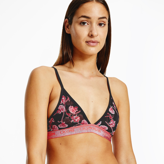 Calvin Klein Lingeri Unlined Triangle Bralette BH Farge: Svart V-day Størrelse: XS Kvinner