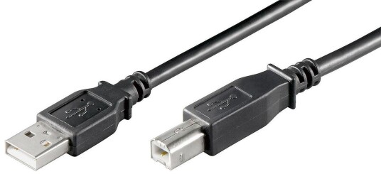 MICROCONNECT USB2.0 A-B 0,3M M-M  BLACK MICRO