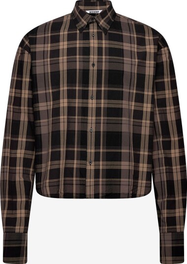 Weekday Adam Long Sleeve Shirt BLACK CHECK S