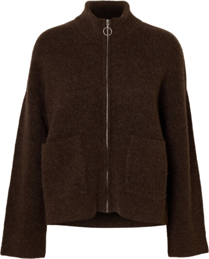 Selected Femme slfsia ras ls knit zipper cardigan noos