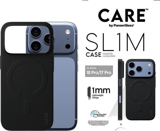 Care by PanzerGlass SL1M MagSafe Deksel til iPhone 18 Pro / 17 Pro - Svart