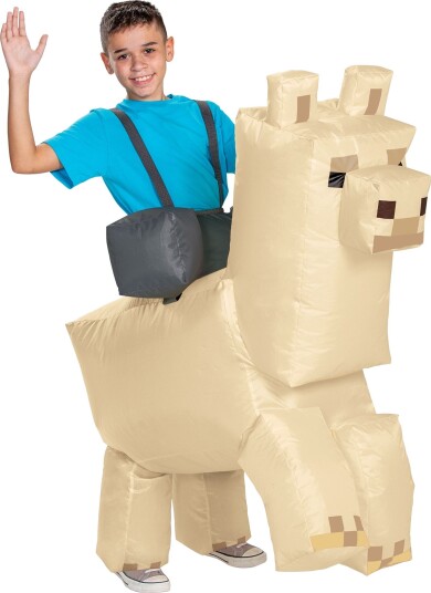 Minecraft™ Oppblåsbar Ridende Lama Barn Kostyme - One size