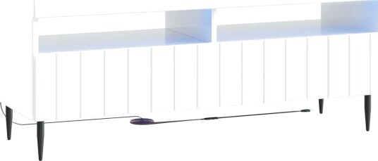 vidaXL LED TV skap Høgglans hvit Konstruert tre