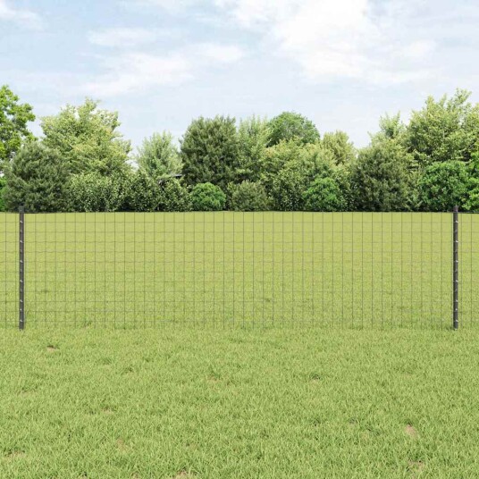 Gjerde med innlegg. Grå 0.6 x 50 m Stål
