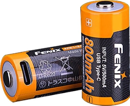 Fenix 16340 Li-ion 800mAh USB-C Fenix 16340 Li-ion 800mAh USB-C