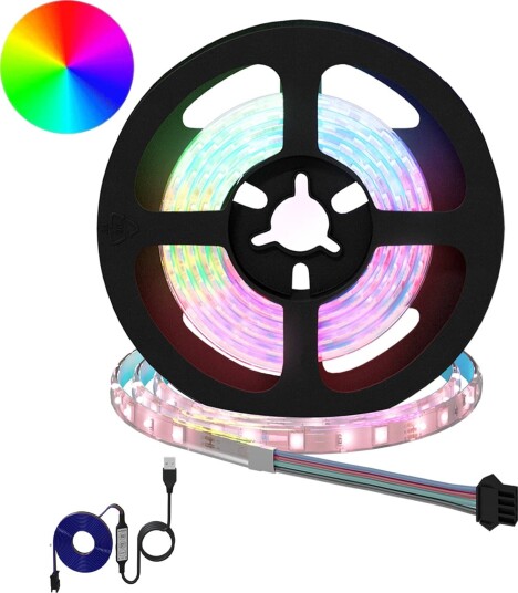vidaXL LED Stripe 2 stk. Svart og gjennomsiktig Kobber og plast