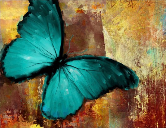 Veggmaleri Painted Butterfly 200x154 - Artgeist sp. z o. o.