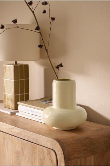 Ellos Home   Vase Alba høyde 26 cm Gul