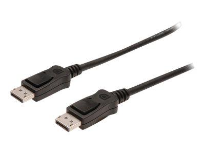 Digitus 2 m Låst DisplayPort-kabel Svart - Formstøpt