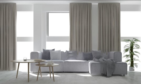 Velluto Velour Gardin Myk Soft Fremside Glatt Bakside Med Tilsvarende Farge.
