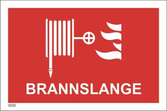 Brannskilt brannslange 21x14 cm PVC Vanlig Brannskilt brannslange 21x14 cm PVC Vanlig