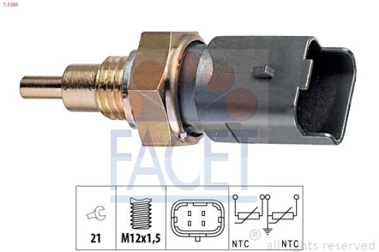 Sensor, motortemperatur FACET 7.3286
