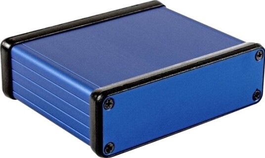 Hammond Electronics 1455L801BU 80 × 103 × 31 mm Aluminium Blå Anodisert Kabinett