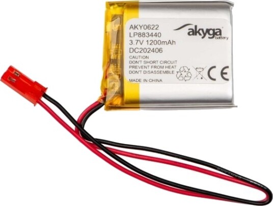 Akyga Aky0622 Batteri Sølv Lithium-Ion Li-Ion 980 Mah 3,7 V 34 Mm AKY0622 Akyga Aky0622 Batteri Sølv Lithium-Ion Li-Ion 980 Mah 3,7 V 34 Mm AKY0622