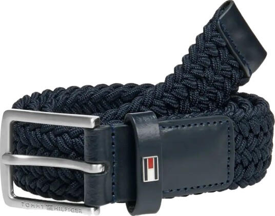 Tommy Hilfiger Braided Elasticated Belt Navy L/XL
