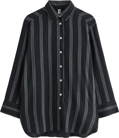 Lindex Oversized Pyjama Shirt Black XL