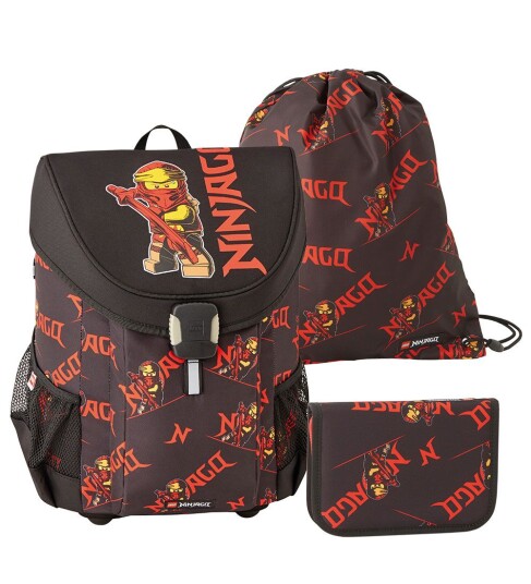 Lego® Tasker LEGO® Ninjago Skolesekk Sett Svart/Rød OneSize Skolesekk Lego® Tasker LEGO® Ninjago Skolesekk Sett Svart/Rød OneSize Skolesekk