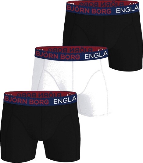 Björn Borg   Boksershorts Cotton Stretch Boxer England 3 pakning   Flerfarget