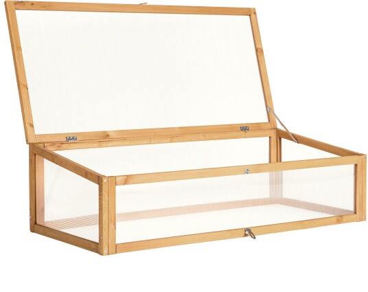 tectake Drivhus - overdel til plantekasse 115x53x34cm - brun