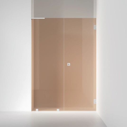 INR Iconic Nordic Rooms Dusjnisje ARC 4 Original Måltilpasset Brushed Stainless / Høyre Bronse Glass