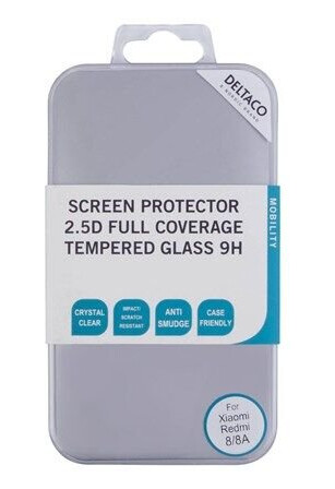 Deltaco 2.5D Skjermbeskytter til Xiaomi Redmi 8/8A - 9H Glass
