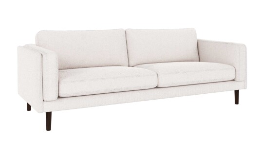 Rowico Home Braden 3 seters sofa Hvit Alice 101 Brun eikben
