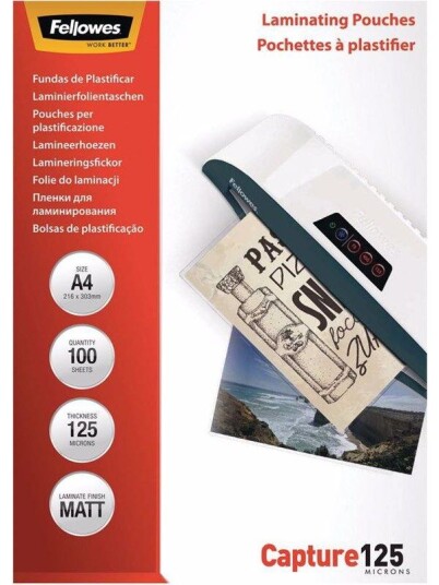 Fellowes - 100-pack - matte - A4 - lamination pouches