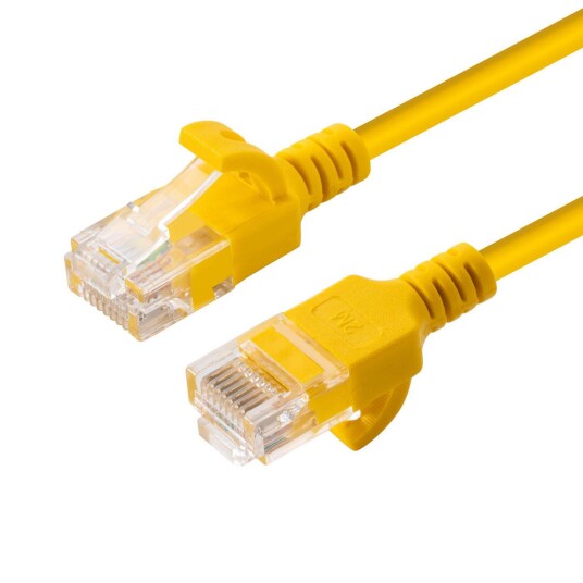 MICROCONNECT U/UTP CAT6A Slim 1M Yellow