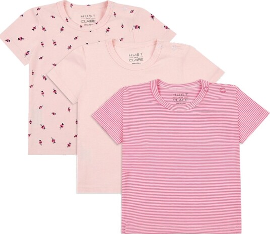 Hust and Claire T skjorte   3 pack   Alda   Icy Rosa m. Marihøne   Hust and Claire   68   T skjorte   62