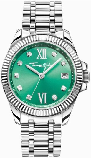 Thomas Sabo Dameklokke WA0404 201 211 Divine Grønn/Stål Ø33 mm
