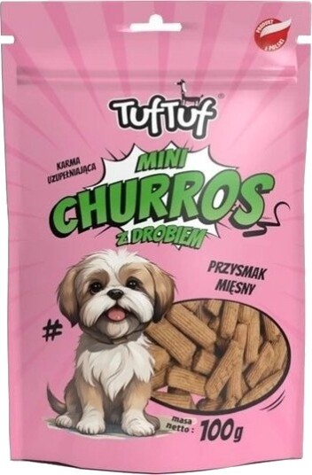 Bult Tuf Tuf Hundegodbit Mini Churros Med Fjærkre 100 G