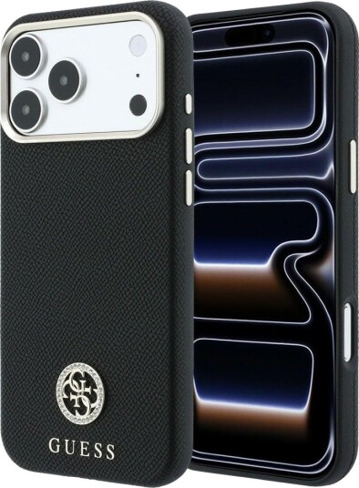 Guess MagSafe Etui for iPhone 18 Pro / 17 Pro med Strass Logo - Svart Guess MagSafe Etui for iPhone 18 Pro / 17 Pro med Strass Logo - Svart