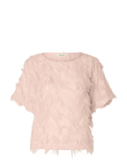 Selected Slfmyline Ss Boat Neck Top B   Pink   40