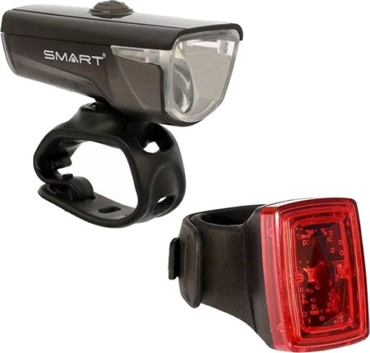 Sykkellykt Smart LS056 Sykkellyktsett med LED front- og baklys opptil 150 lm oppladbar